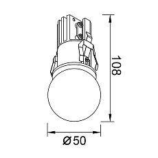 Встраиваемый светодиодный светильник Mantra Bead 8894 1