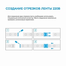Светодиодная влагозащищенная лента Apeyron 10W/m 60LED/m 2835SMD разноцветная 50M 10-64 1