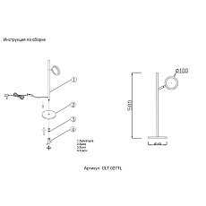 Настольная лампа Crystal Lux CLT 027TL BL 1
