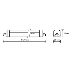 Линейный светодиодный светильник Gauss 843425245 3