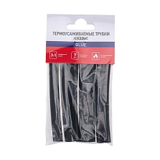 Набор термоусаживаемых трубок СТТК №7 GLUE 3:1, упаковка 7 шт. по 10 см REXANT 29-0107