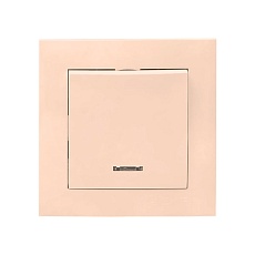 Валенсия выключатель 1-кл. 10А кремовый с индикатором EKF PROxima EWV10-121-20