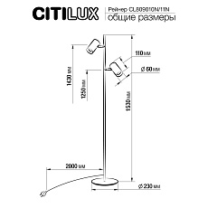 Торшер Citilux CL809010N 5