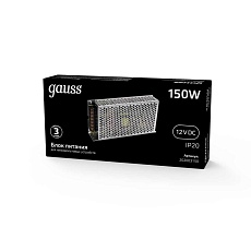 Блок питания Gauss Led Strip PS 12V 150W IP20 15A 202003150 2