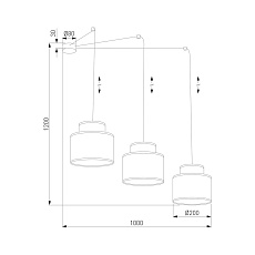 Подвесная люстра TK Lighting 3140 Duo 1
