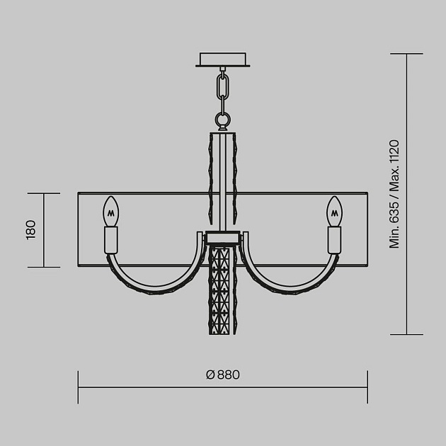 Подвесная люстра Maytoni Talento DIA008PL-08CH Фото № 2