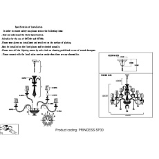 Подвесная люстра Crystal Lux Princess SP30 2
