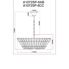 Подвесная люстра Arte Lamp Florizel A1072SP-6CC 1