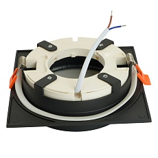 Светильник встраиваемый Feron DL705 потолочный GX70 черный квадрат IP44 51108 2