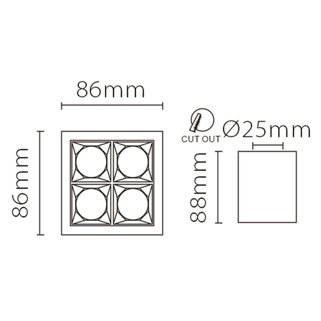 Потолочный светодиодный светильник Fiberli XC002-4T 12120202 Фото № 5