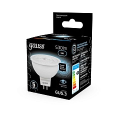Лампа светодиодная Gauss GU5.3 5W 4100K матовая 101505205 3