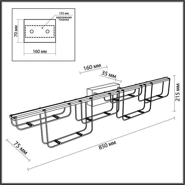 Настенный светильник Odeon Light Hightech 7059/12WL Фото № 4