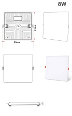 Встраиваемый светодиодный светильник Zortes CLOUD ZRS.57794.8 5