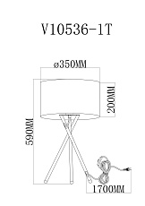 Лампа настольная Moderli Palma V11598-1T 2
