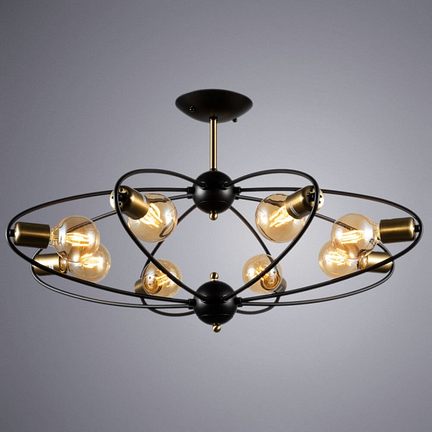 Потолочная люстра Arte Lamp Glasgow A1963PL-8BK изображение 2 Потолочная люстра Arte Lamp Glasgow A1963PL-8BK Фото № 2