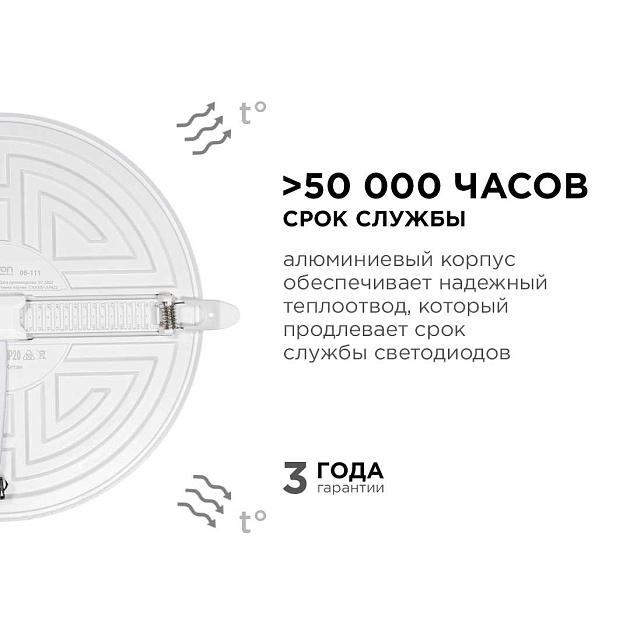 Светодиодная панель безрамочная Apeyron 06-111 изображение 3 Светодиодная панель безрамочная Apeyron 06-111 Фото № 3