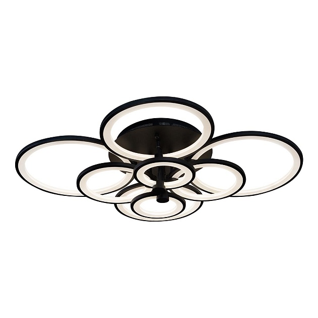 Потолочная светодиодная люстра iLedex Ring A001/8 BK Фото № 1