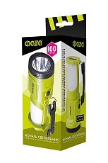 Прожекторный светодиодный фонарь на солнечной батарее ФАZA аккумуляторный 132 лм 180х100 AccuF8-L1W/L24-gn 1