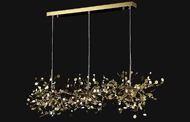 Подвесная люстра Crystal Lux GARDEN SP3х3 L1200 GOLD изображение 3 Подвесная люстра Crystal Lux GARDEN SP3х3 L1200 GOLD Фото № 3