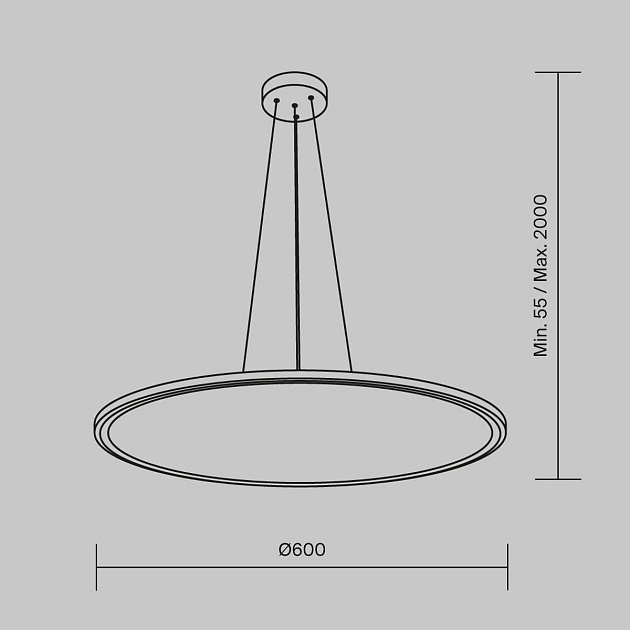 Подвесной светодиодный светильник Maytoni Cosmos MOD057PL-L54W4K изображение 2 Подвесной светодиодный светильник Maytoni Cosmos MOD057PL-L54W4K Фото № 2