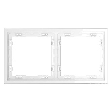 Рамка пластиковая Voltum S70 на 2 поста, (белый глянцевый) VLS100201