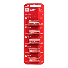 Алкалиновая батарейка типа А23 для сигнализаций блистер 5шт. EKF A23-BL5