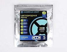 Светодиодная влагозащищенная лента Ambrella Light 9,6W/m 120LED/m 2835SMD холодный белый 5M GS1203 3