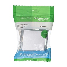 Переключатель одноклавишный Systeme Electric AtlasDesign 10A 250V алюминий ATN000361
