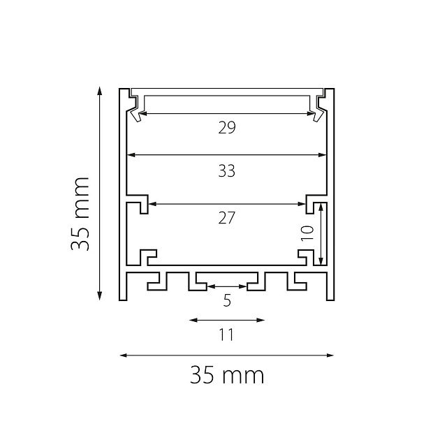 Профиль с рассеивателем Lightstar Profiled 419261 изображение 2 Профиль с рассеивателем Lightstar Profiled 419261 Фото № 2