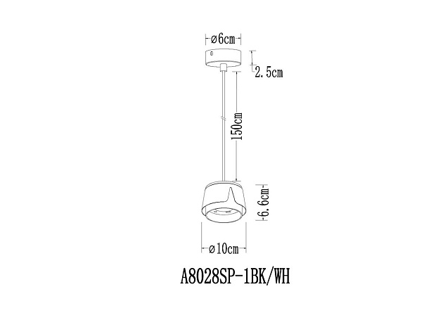 Подвесной светильник Arte Lamp Amaks A8028SP-1WH Фото № 2