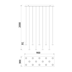 Люстра подвесная БЕЗ плафонов Mantra (14) Andromeda 8936 2