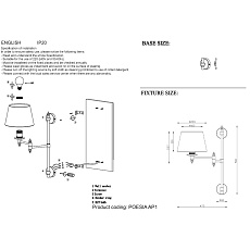 Бра Crystal Lux Poesia AP1 Brass 1