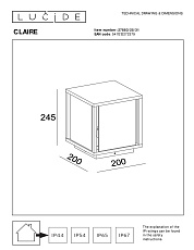 Уличный светильник Lucide Claire 27883/25/31 1