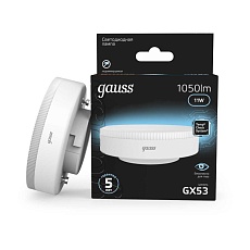 Лампа светодиодная Gauss GX53 11W 4100K матовая 108008211 2