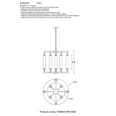 Подвесная люстра Crystal Lux Tomas SP8 D650 Chrome 1