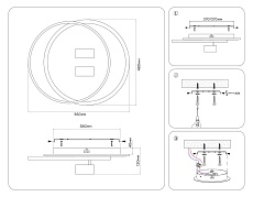 Потолочная светодиодная люстра Ambrella light Comfort LineTech FL51393 3