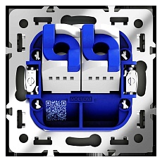 Розетка компьютерная встраиваемая Voltum S70 двойная RJ45+RJ45 кат.6, (графит) VLS060207 4