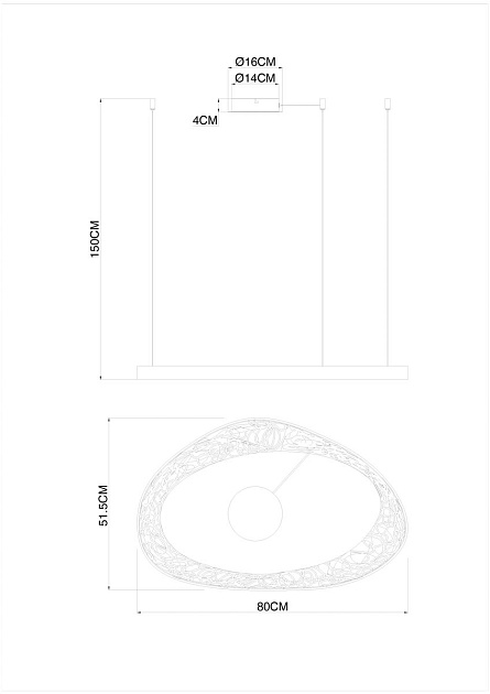 Подвесной светодиодный светильник Arte Lamp Cinta A1847SP-46BK Фото № 2