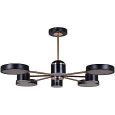 Потолочная светодиодная люстра Reluce 13289-4.3-08 Чёрный+Золотой хром 4