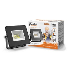 Прожектор светодиодный Gauss Elementary 10W 3000К 613527110 3