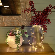 Светодиодная гирлянда Кластер (на проволоке) Feron CL584 линейная 400 LED 12м 2700К, c питанием от сети 230V, прозрачный шнур 51447 4