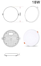 Встраиваемый светодиодный светильник Zortes CLOUD ZRS.57793.18 1