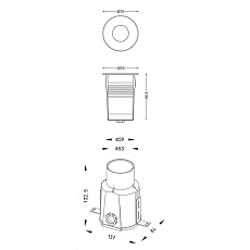 Ландшафтный светильник Deko-Light Easy COB Round III WW 730469 1