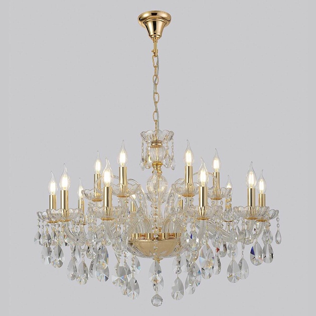 Подвесная люстра Crystal Lux MONICA SP10+5 GOLD Фото № 4