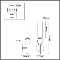 Бра Odeon Light Midcent Lolla 4361/1W 1