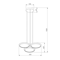 Подвесной светодиодный светильник Eurosvet Crespella 90034/3 золото 5
