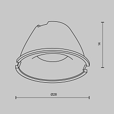 Линза Maytoni Technical Downlight для Alfa LED 15° LensD28-15 1
