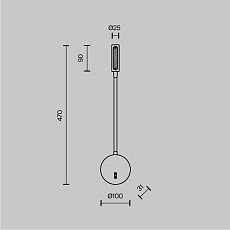 Бра Maytoni Technical Stem C035WL-L3MG3K 1