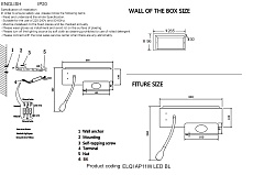 Бра Crystal Lux ELQI AP11W LED BL 4