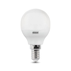 Лампа светодиодная Gauss E14 10W 4100K матовая 53120 3